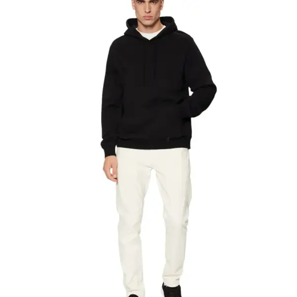 Guess - Ανδρικό Φούτερ Με Κουκούλα Smallogo M4BQ45K9YH1-JBLK Μαύρο M4BQ45K9YH1-JBLK