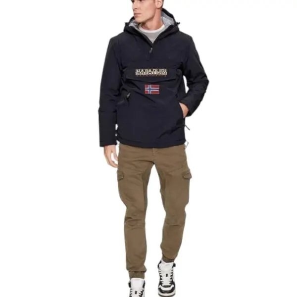 Napapijri - Ανδρικό Μπουφάν Χειμωνιάτικο Anorak Rainforest Pocket 2 Regular Fit NP0A4GMD-041 Μαύρο NP0A4GMD041