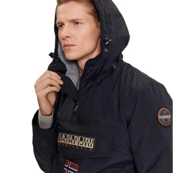 Napapijri - Ανδρικό Μπουφάν Χειμωνιάτικο Anorak Rainforest Pocket 2 Regular Fit NP0A4GMD-041 Μαύρο NP0A4GMD041