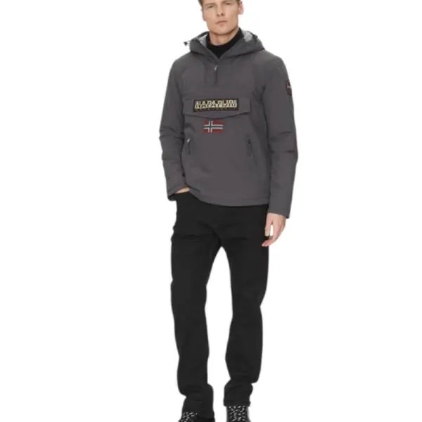 Napapijri - Ανδρικό Μπουφάν Χειμωνιάτικο Anorak Rainforest Pocket 2 Regular Fit NP0A4GMD-H98 Γκρι NP0A4GMDH98