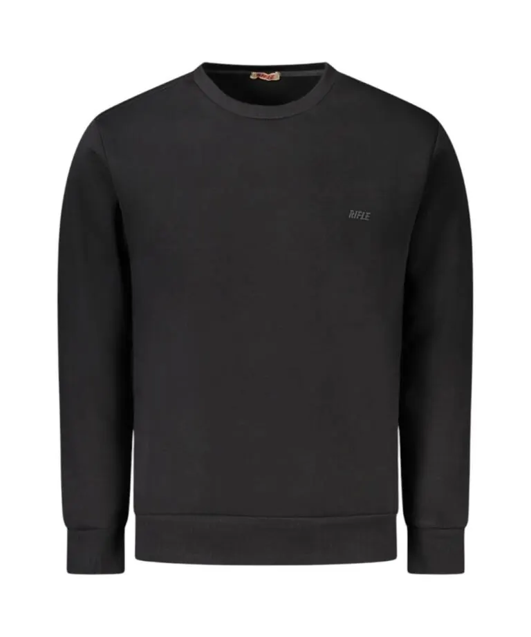 Rifle Jeans - Ανδρική Μπλούζα Φούτερ Regular Fit RFF016-NERO Μαύρο