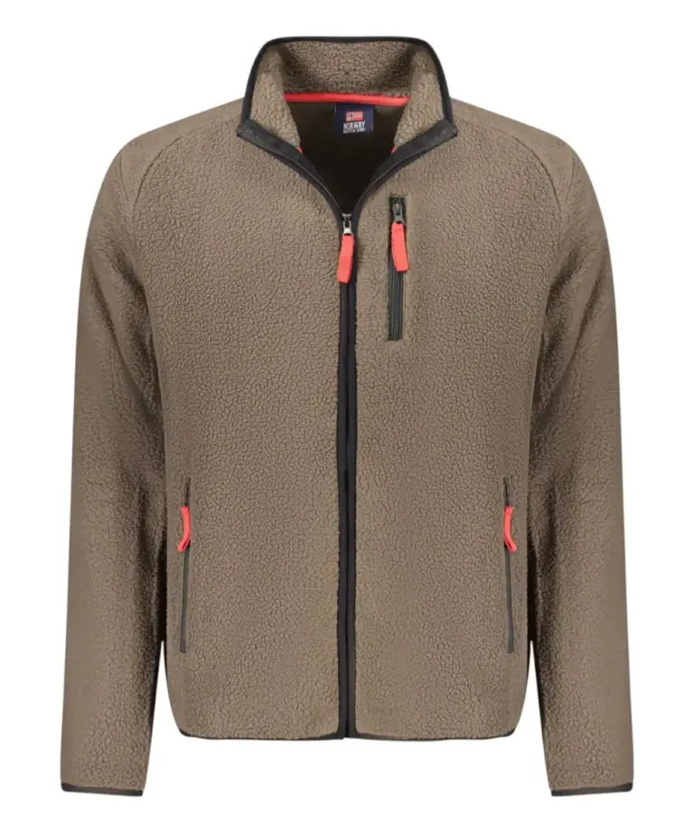 Norway Nautical School - Ανδρική Ζακέτα Φούτερ Fleece 839506-FALCON Καφέ
