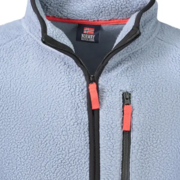 Norway Nautical School - Ανδρική Ζακέτα Φούτερ Fleece 839506-TYPHOO Γκρι Γαλάζιο 839506-TYPHOO