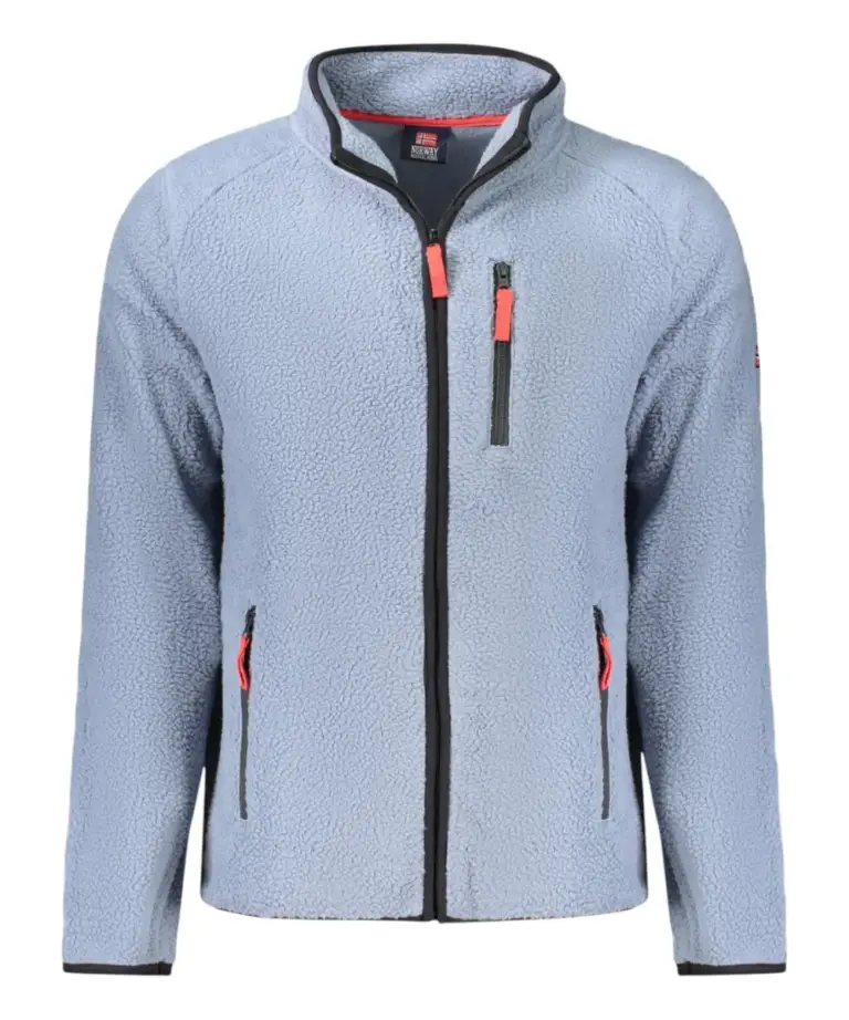 Norway Nautical School - Ανδρική Ζακέτα Φούτερ Fleece 839506-TYPHOO Γκρι Γαλάζιο