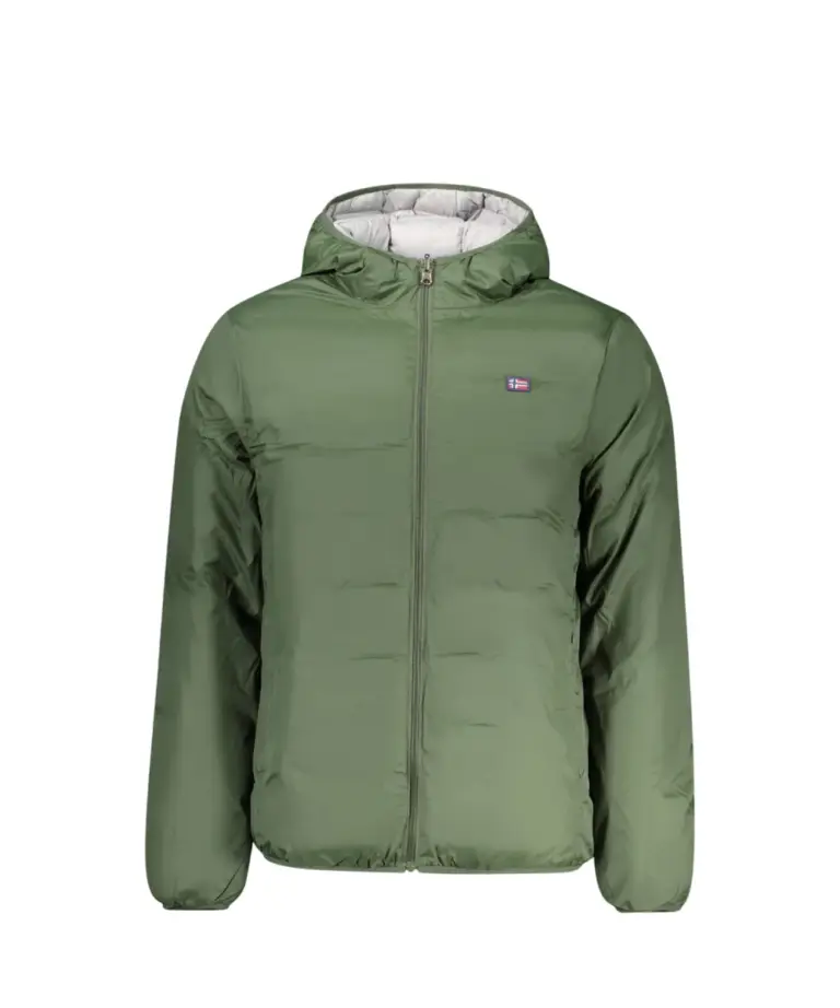 Norway Nautical School - Ανδρικό Χειμωνιάτικο Μπουφάν Reversible Puffer 859155-ARMY Πράσινο/Γκρι