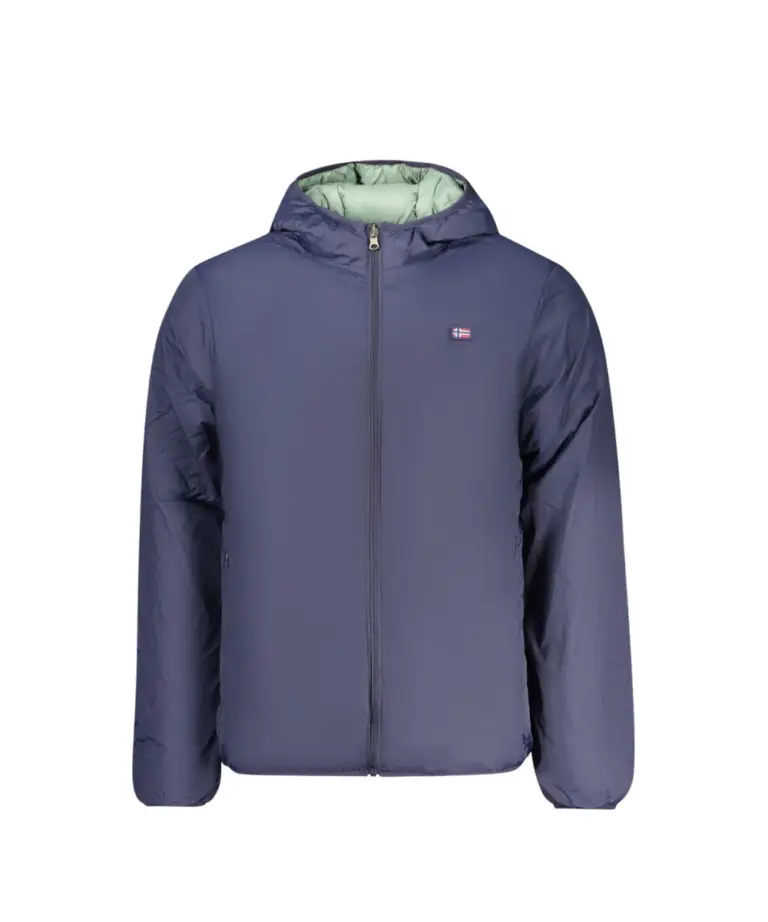 Norway Nautical School - Ανδρικό Χειμωνιάτικο Μπουφάν Reversible Puffer 859155-NAVY Μπλε Σκούρο/Πράσινο