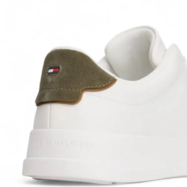 Tommy Hilfiger - Ανδρικά Sneakers Th Court Lth Detail Ess FM0FM05367-0K4 Χακί FM0FM05367-0Κ4