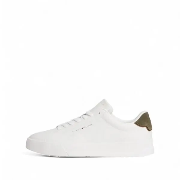 Tommy Hilfiger - Ανδρικά Sneakers Th Court Lth Detail Ess FM0FM05367-0K4 Χακί FM0FM05367-0Κ4