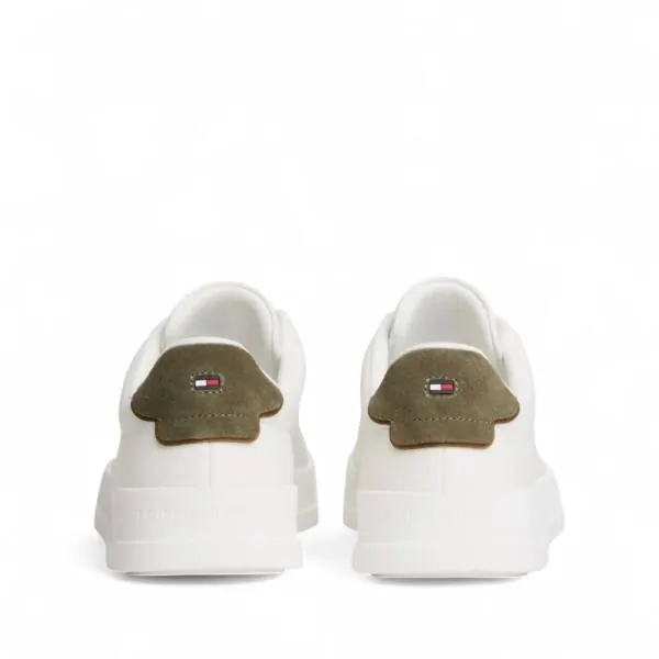 Tommy Hilfiger - Ανδρικά Sneakers Th Court Lth Detail Ess FM0FM05367-0K4 Χακί FM0FM05367-0Κ4