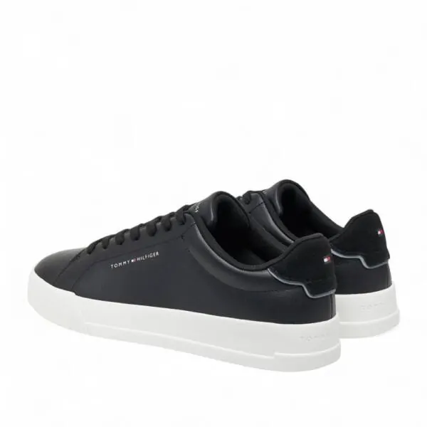 Tommy Hilfiger - Ανδρικά Sneakers Th Court Lth Detail Ess FM0FM05367-BDS Μαύρο FM0FM05367-BDS