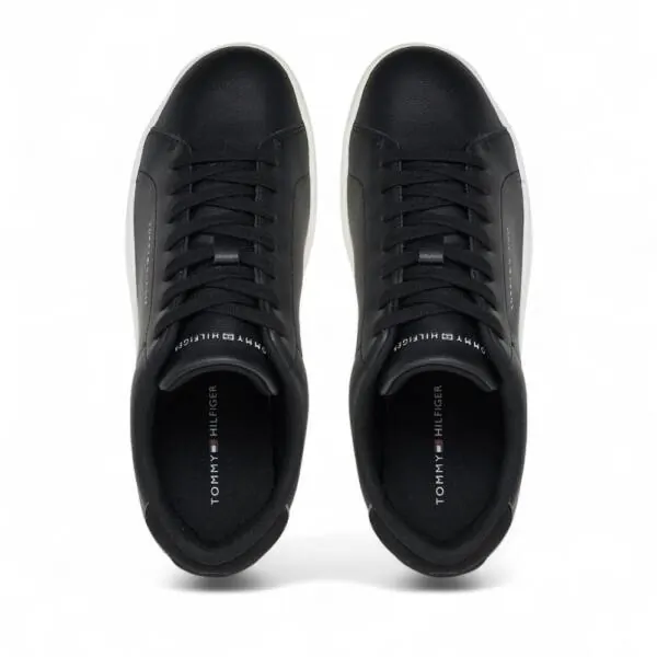 Tommy Hilfiger - Ανδρικά Sneakers Th Court Lth Detail Ess FM0FM05367-BDS Μαύρο FM0FM05367-BDS