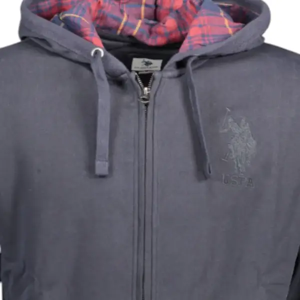 U.S. Polo Assn. - Ανδρική Φούτερ Ζακέτα με Κουκούλα και Τσέπες 63028-53223-179 Μπλε 63028-53223-179