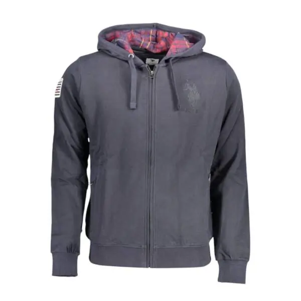 U.S. Polo Assn. - Ανδρική Φούτερ Ζακέτα με Κουκούλα και Τσέπες 63028-53223-179 Μπλε 63028-53223-179