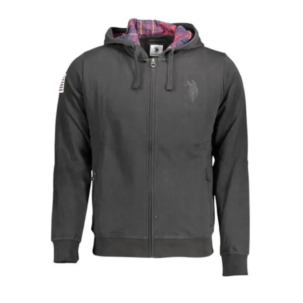 U.S. Polo Assn. - Ανδρική Φούτερ Ζακέτα με Κουκούλα και Τσέπες 63028-53223-199 Μαύρο 63028-53223-199