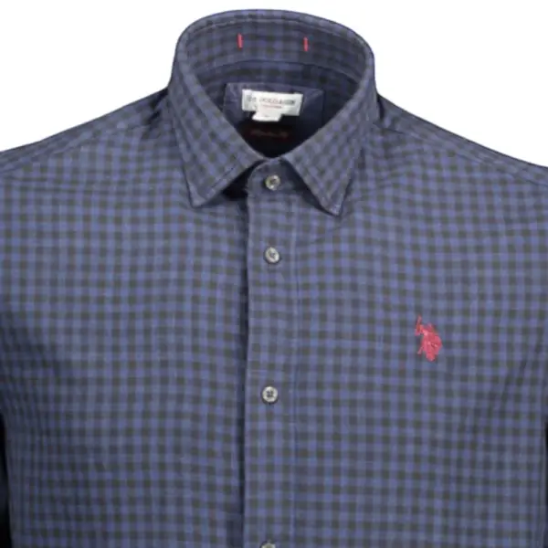 U.S. Polo Assn. - Ανδρικό Πουκάμισο Μακρυμάνικο 64081-53307-873 Μπλε 64081-53307-873