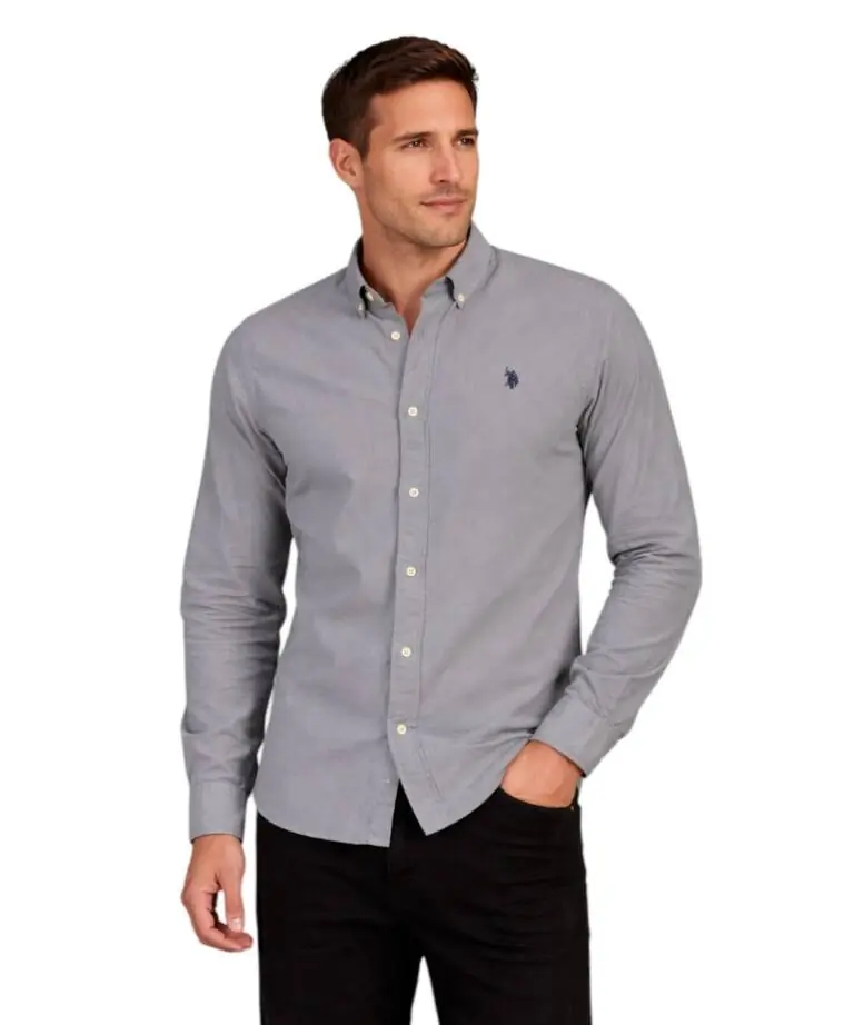 U.S. Polo Assn. - Ανδρικό Πουκάμισο Μακρυμάνικο 64467-53348-487 Μπλε