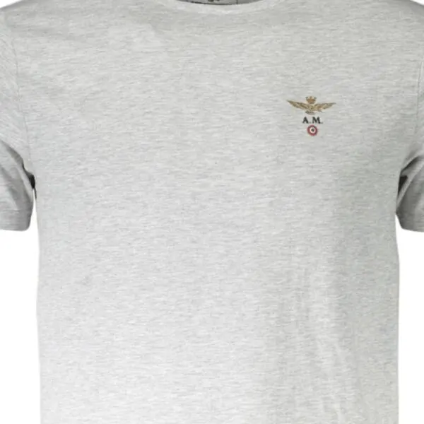Aeronautica Militare - Ανδρική Κοντομάνικη Μπλούζα T-Shirt SCOTI001J508-17171 Γκρι SCOTI001J508-17171