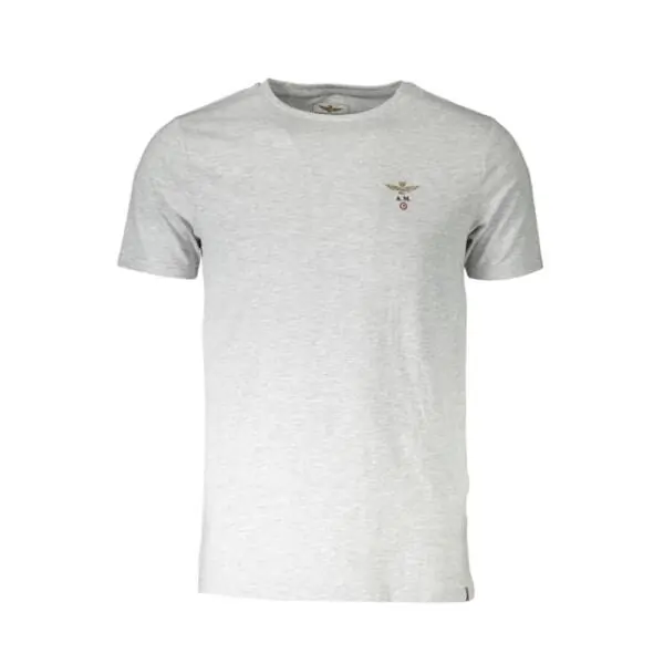 Aeronautica Militare - Ανδρική Κοντομάνικη Μπλούζα T-Shirt SCOTI001J508-17171 Γκρι SCOTI001J508-17171
