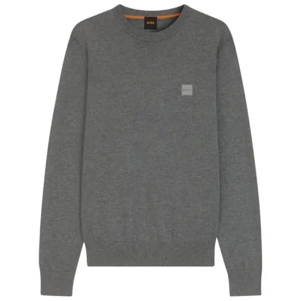 Hugo Boss - Ανδρικό Πουλόβερ Kanovanos 50527583-041 Γκρι 50527583-041
