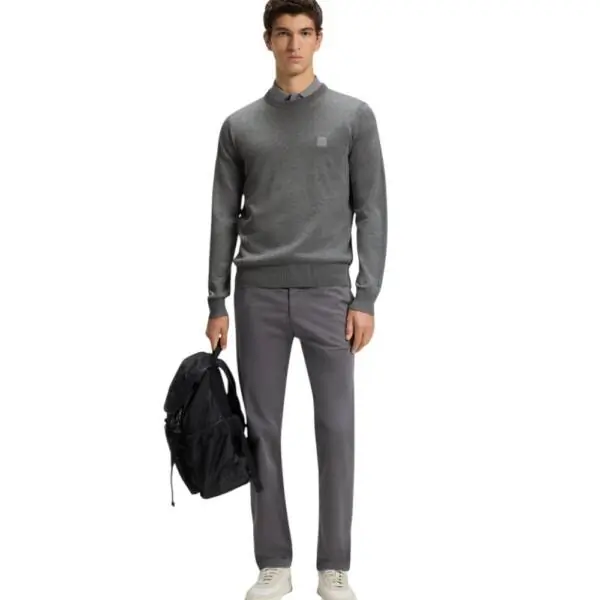 Hugo Boss - Ανδρικό Πουλόβερ Kanovanos 50527583-041 Γκρι 50527583-041