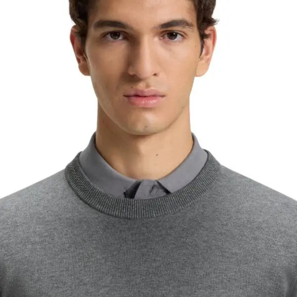Hugo Boss - Ανδρικό Πουλόβερ Kanovanos 50527583-041 Γκρι 50527583-041