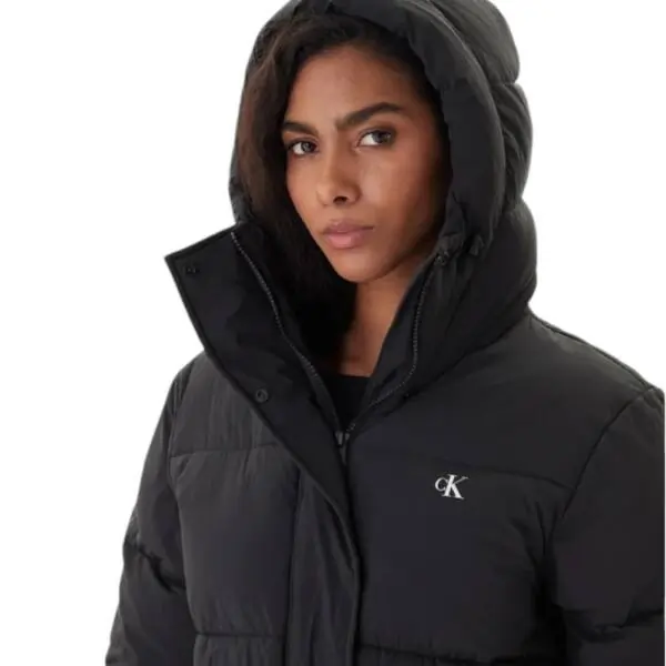 Calvin Klein -Γυναικείο Μπουφάν Belted Midweight Puffer Regular Fit LV047D507G-UB1 Μαύρο LV047D507G-UB1