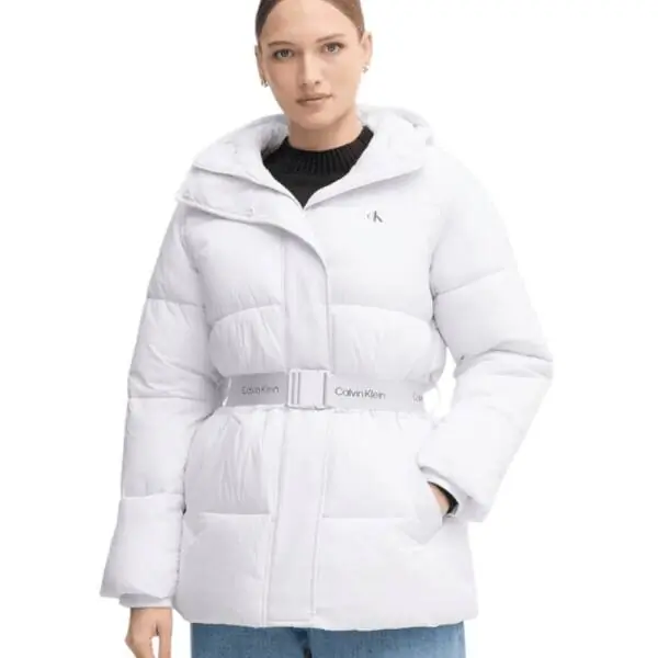 Calvin Klein - Γυναικείο Μπουφάν Belted Midweight Puffer Regular Fit LV047D507G-WGA Μωβ