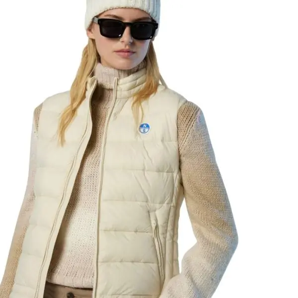 North Sails - Γυναικείο Αμάνικο Μπουφάν Galia Vest 000016-000-012A Λευκό 000016-000-012A