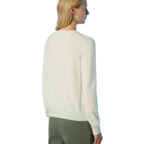 North Sails - Γυναικείο Πουλόβερ Cashmere Blend Sweater 095510-000-0105 Λευκό 095510-000-0105