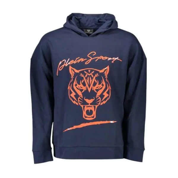 Plein Sport - Ανδρικό Φούτερ με Κουκούλα FIPS214-U85NAVY Μπλε Ναυτικό FIPS214-U85NAVY