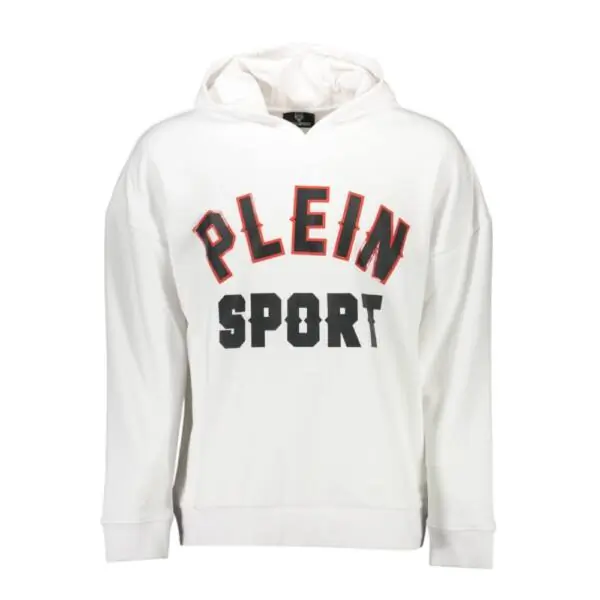 Plein Sport - Ανδρικό Φούτερ με Κουκούλα FIPS220-01 Λευκό FIPS220-01