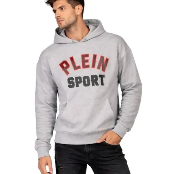 Plein Sport - Ανδρικό Φούτερ με Κουκούλα FIPS220-94 Γκρι