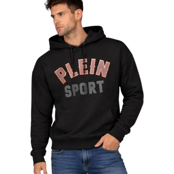 Plein Sport - Ανδρικό Φούτερ με Κουκούλα FIPS220-99 Μαύρο