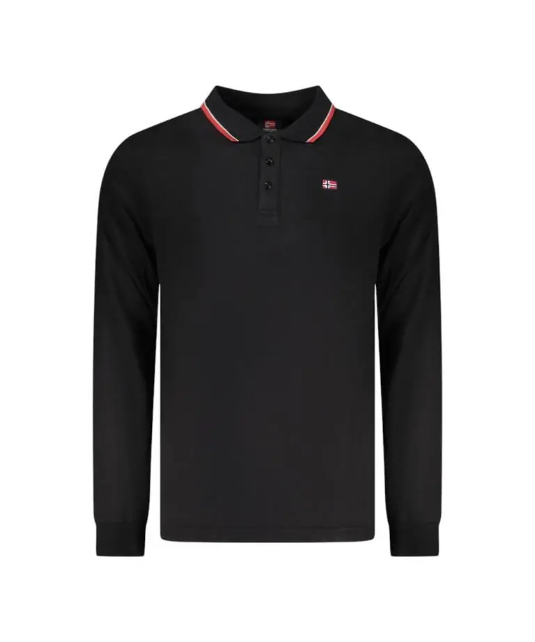 Norway Nautical School - Ανδρική Μπλούζα Μακρυμάνικη Πόλο 848871-BLACK Μαύρο