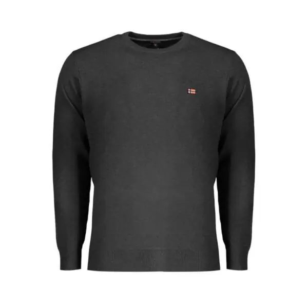 Norway Nautical School - Ανδρικό πουλόβερ Crewneck 833101-BLACK Μαύρο