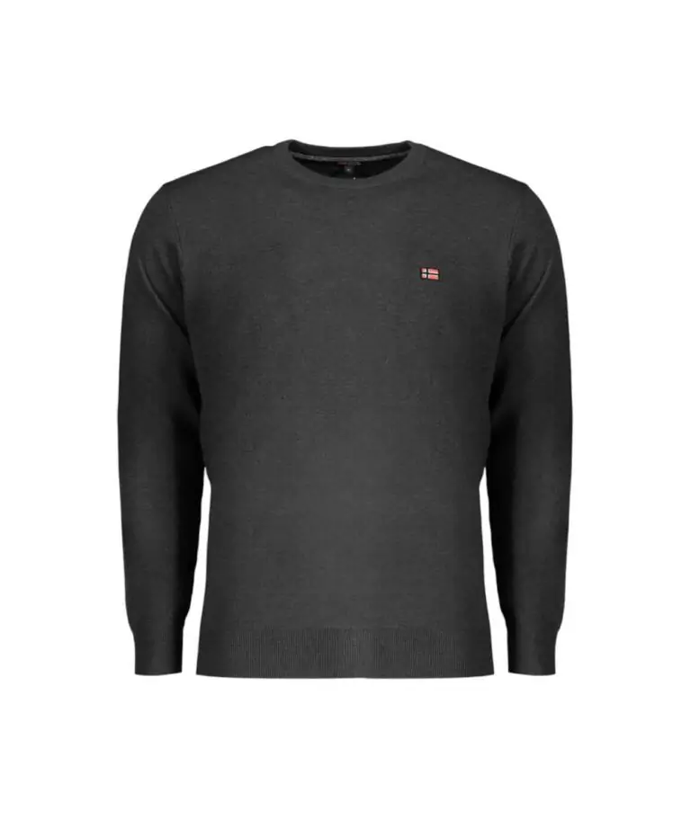Norway Nautical School - Ανδρικό πουλόβερ Crewneck 833101-BLACK Μαύρο
