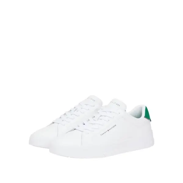 Tommy Hilfiger - Ανδρικά Sneakers Th Court Lth Detail Ess FM0FM05367-01U Λευκό FM0FM05367-01U