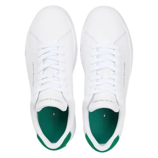 Tommy Hilfiger - Ανδρικά Sneakers Th Court Lth Detail Ess FM0FM05367-01U Λευκό FM0FM05367-01U