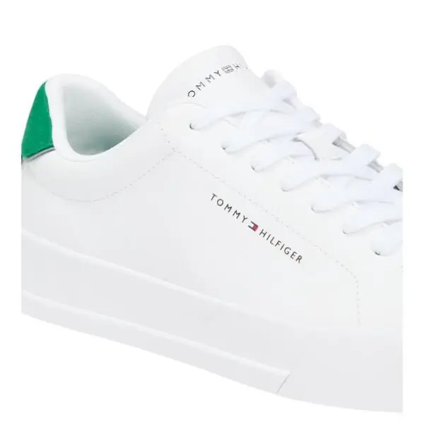Tommy Hilfiger - Ανδρικά Sneakers Th Court Lth Detail Ess FM0FM05367-01U Λευκό FM0FM05367-01U