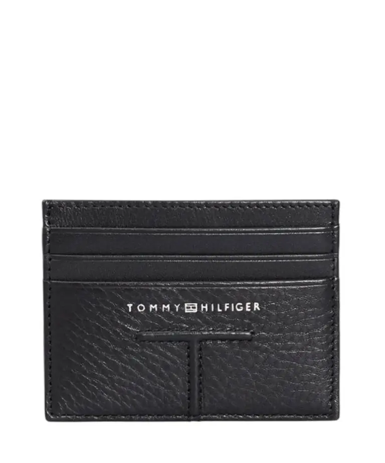 Tommy Hilfiger - Ανδρικό Δερμάτινο Πορτοφόλι Central Cc Holder AM0AM10609-BDS Μαύρο