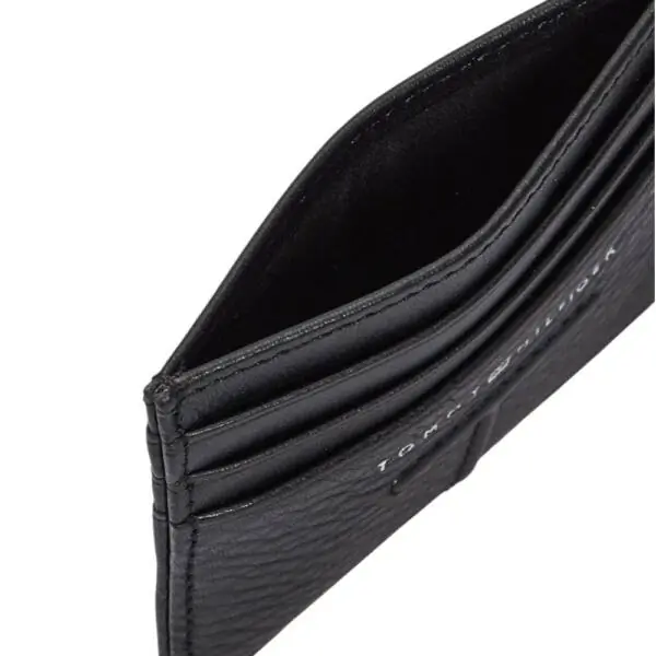 Tommy Hilfiger - Ανδρικό Δερμάτινο Πορτοφόλι Central Cc Holder AM0AM10609-BDS Μαύρο AM0AM10609-BDS