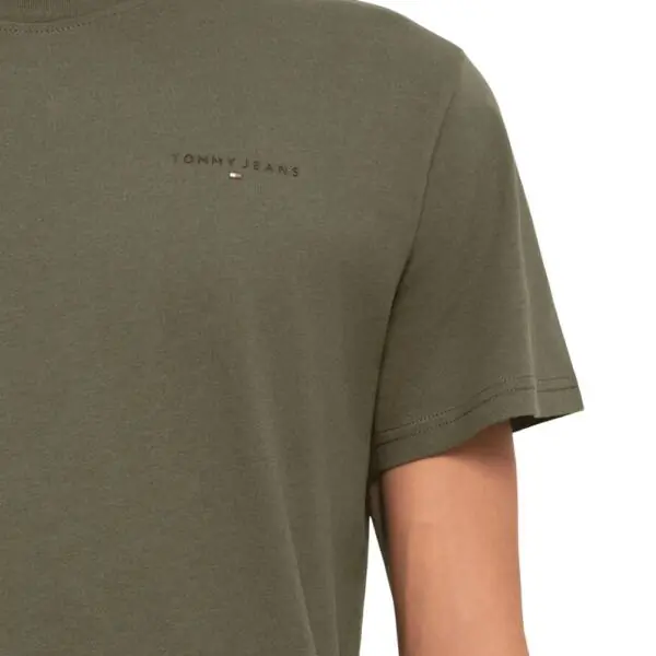Tommy Hilfiger - Ανδρικό T-shirt Linear Chest Slim Fit DM0DM21780-GY1 Λαδί DM0DM21780-GY1