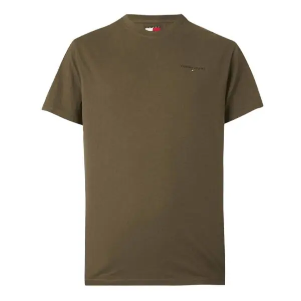 Tommy Hilfiger - Ανδρικό T-shirt Linear Chest Slim Fit DM0DM21780-GY1 Λαδί DM0DM21780-GY1