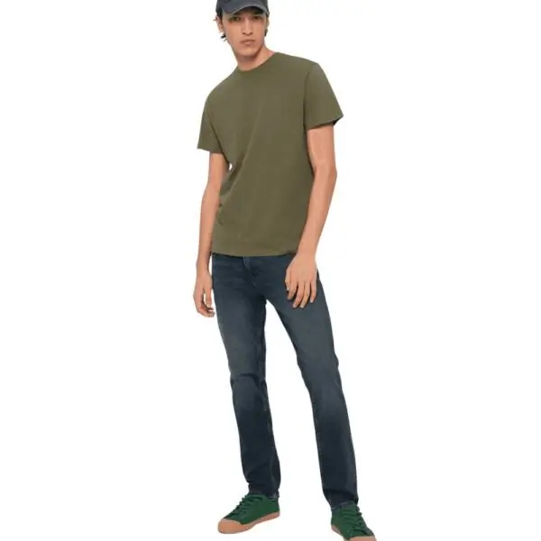 Tommy Hilfiger - Ανδρικό T-shirt Linear Chest Slim Fit DM0DM21780-GY1 Λαδί DM0DM21780-GY1