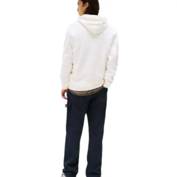 Tommy Hilfiger - Ανδρικό Φούτερ με Κουκούλα Terry DM0DM22642-YBL Εκρού DM0DM22642-YBL