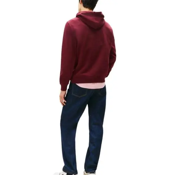 Tommy Hilfiger - Ανδρικό Φούτερ με Κουκούλα και Τσέπες DM0DM20746-XIU Μπορντό DM0DM20746-XIU