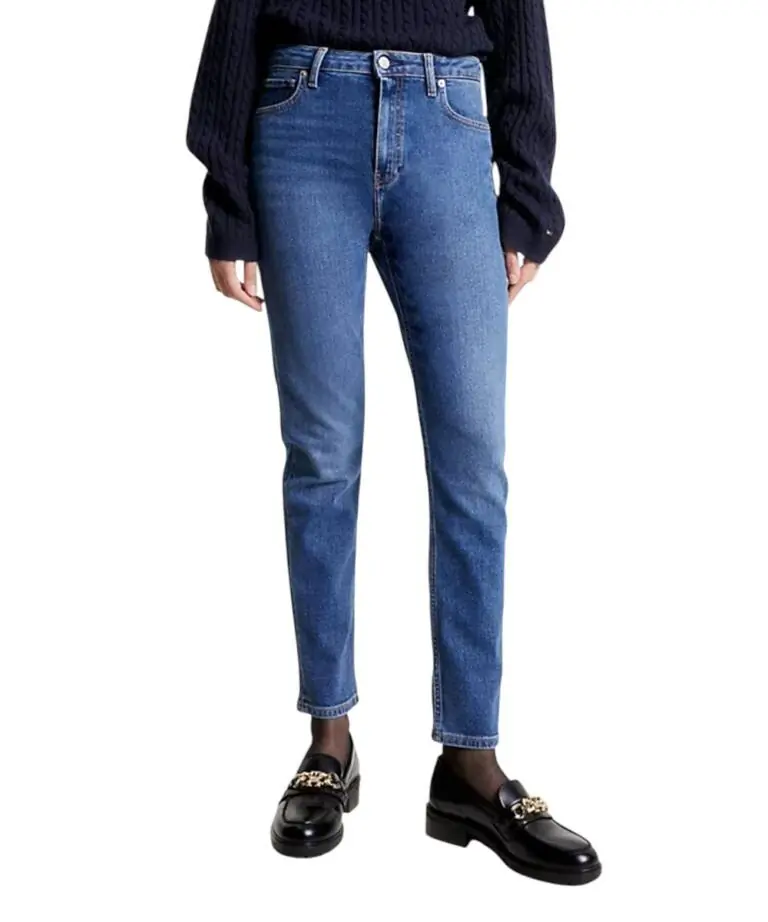 Tommy Hilfiger - Γυναικείο Jean Th Jane High Waist Slim Cigarette Fit WW0WW39617-1A5 Μπλε