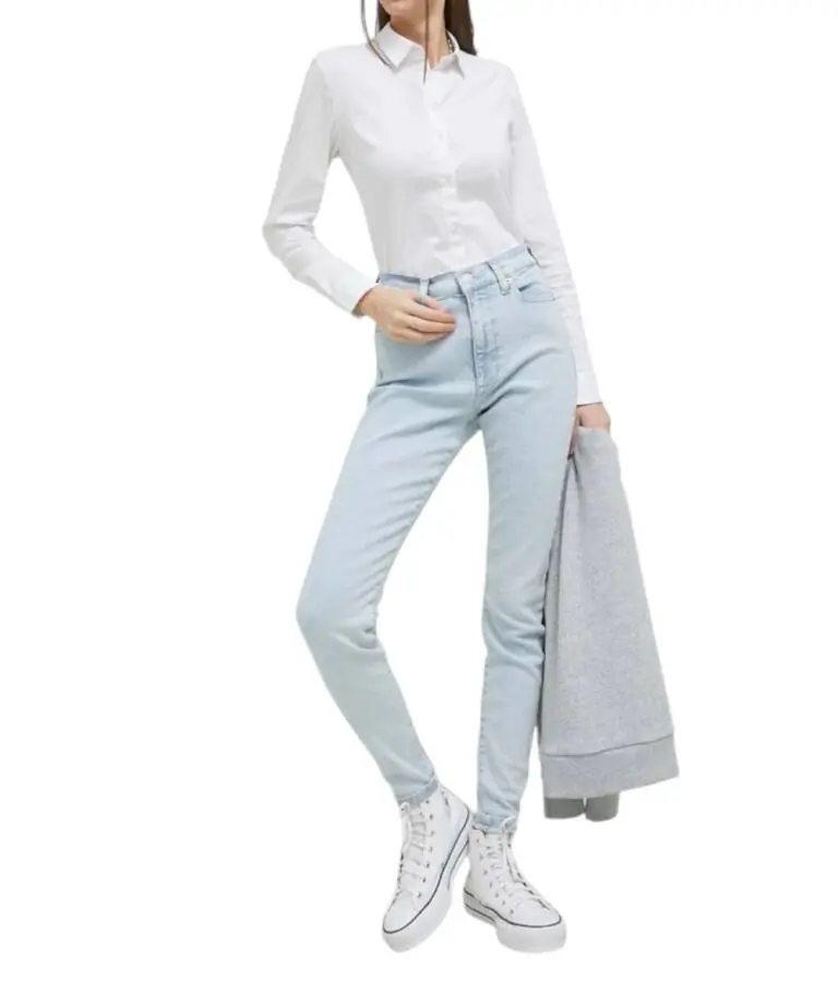 Tommy Hilfiger - Γυναικείο Jean Th Skinny Fit Sylvia DW0DW15512-1AB Γαλάζιο