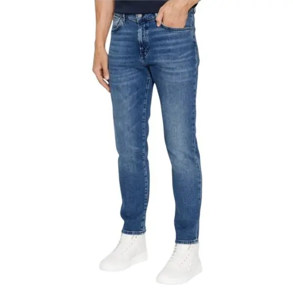 Hugo Boss - Ανδρικό Παντελόνι Re Maine Bc-C Compass Regular Jean 50501843-427 Μπλε 50501843-427