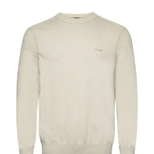Hugo Boss - Ανδρικό Πουλόβερ Asac_C Knitwear 50508766-271 Μπεζ